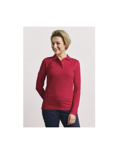 PRM-4605-Womens Heavy Polo Long Sleeve